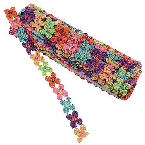 Homoyoyo Cartoon -Spitze Dekoration Party Band zum Verpacken Spitzenbesatzband farbig Nähen Rosa Bekleidungsverkleidung besticktes Zierband Spitzenbesatz mit Blumenstickerei Polyestergarn von Homoyoyo