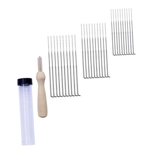 Homoyoyo DIY Filznadel Teilig mit Ergonomischem Griff Glatte Metallnadeln für Filzwolle Nadelfilzen Handarbeit Stickerei Zubehör für DIY Handwerk und Embroidery Making Kit von Homoyoyo