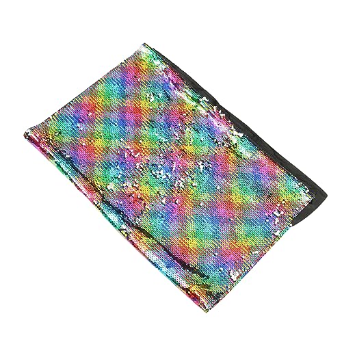 Homoyoyo DIY Flip Glitzer Paillettenstoff Doppelseitiger Paillettenstoff Bunten Und Silbernen Farben Für Nähprojekte Breit Vielseitig Einsetzbar Für Dekoration von Homoyoyo