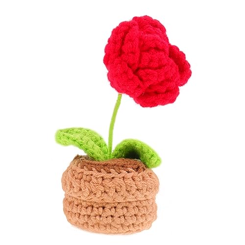 Homoyoyo DIY Häkelblume Bonsai Kunsthandwerk Topfpflanze mit Roten Rosen für Dekoration im Büro und Zuhause und Langlebig Einzigartiges Design Homoyoyo DIY Häkelblume Bonsai Kunsthandwerk Topfpflanze mit Roten Rosen für Dekoration im Büro und Zuhause und Langlebig Einzigartiges Design von Homoyoyo