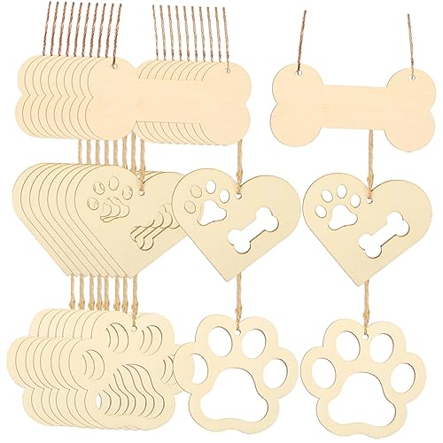 Homoyoyo DIY Holzherzen mit Schnur Teiliges Bastelset Natürlichem Holz für Dekoration Geschenkanhänger und Tischdeko für Handwerk und Schule von Homoyoyo