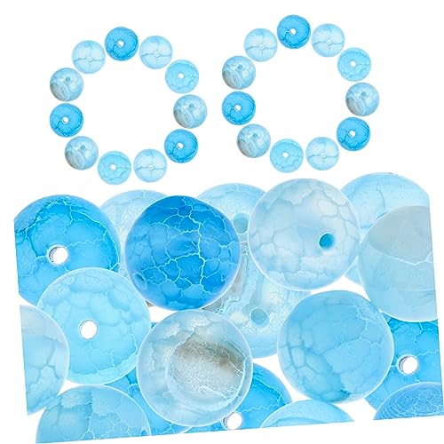 Homoyoyo DIY Mattierte Achatperlen für Schmuckherstellung Lose Perlen Blau für Armbänder und Handgefertigte Hautfreundliche Schmuckperlen Homoyoyo DIY Mattierte Achatperlen für Schmuckherstellung Lose Perlen Blau für Armbänder und Handgefertigte Hautfreundliche Schmuckperlen von Homoyoyo