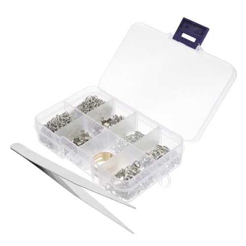 Homoyoyo DIY Schmuck Hummerverschlüsse Fächer Box mit Crimp End Tipps Schmuckzubehör für Halsketten Armbänder Fußkettchen und Mehr Bastelprojekte von Homoyoyo