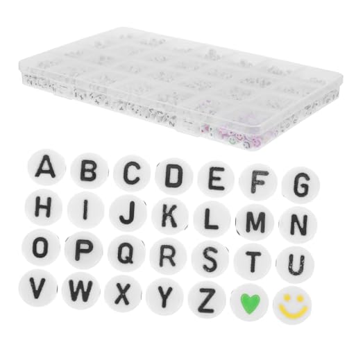 Homoyoyo DIY Schmuckperlen Acryl Buchstabenperlen für Armbänder und Vielseitige Bastelperlen für DIY Projekte Robust und Langlebig von Homoyoyo