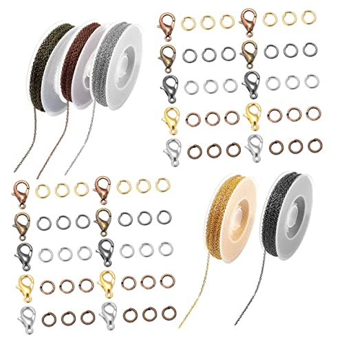Homoyoyo DIY Verlängerungsketten mit Karabinerverschlüssen und Einzelringen Veredelte Metallketten in Farben Robust und Vielseitig für Schmuckherstellung und Bastelarbeiten Homoyoyo DIY Verlängerungsketten mit Karabinerverschlüssen und Einzelringen Veredelte Metallketten in Farben Robust und Vielseitig für Schmuckherstellung und Bastelarbeiten von Homoyoyo