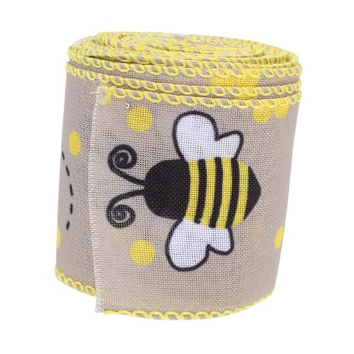 Homoyoyo Dekoband mit Bienenmuster Breit Polyester Geschenkband für Geschenkverpackung Partydeko Haarbänder Vielseitiges Bastelband Robust und Farbenfroh Homoyoyo Dekoband mit Bienenmuster Breit Polyester Geschenkband für Geschenkverpackung Partydeko Haarbänder Vielseitiges Bastelband Robust und Farbenfroh von Homoyoyo
