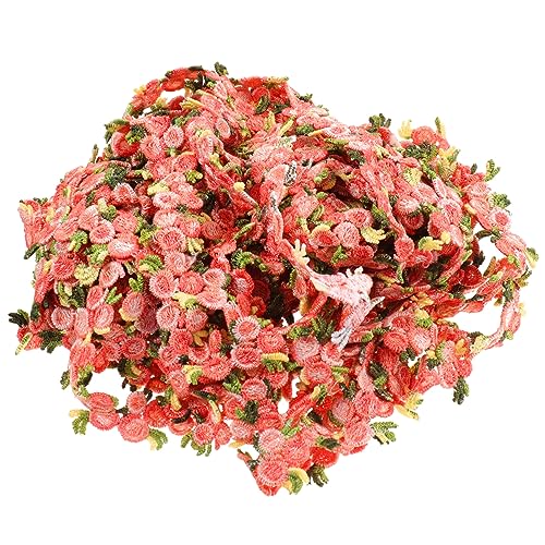 Homoyoyo Dekorative Spitzenborte für DIY Projekte Blumendesign für Kleidung Accessoires und Festdekorationen Yards Blutrot von Homoyoyo