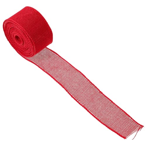 Homoyoyo Dekoratives Weihnachtsband Rot Hochwertiges DIY Geschenkband für Weihnachtsdekoration Bastelbedarf und Kranzgestaltung mit Drahtkante Yards pro Rolle von Homoyoyo