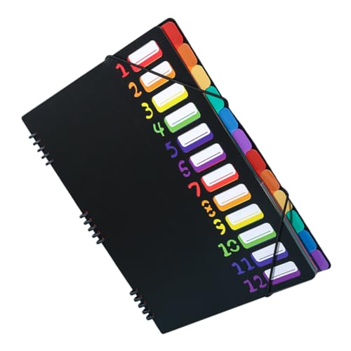 Homoyoyo Dokumentenmappe Lagig mit Gummibandverschluss Fächerordner für Effiziente Organisation von Unterlagen für Schule Büro und Zuhause aus Strapazierfähigem Material Farbcodierte von Homoyoyo