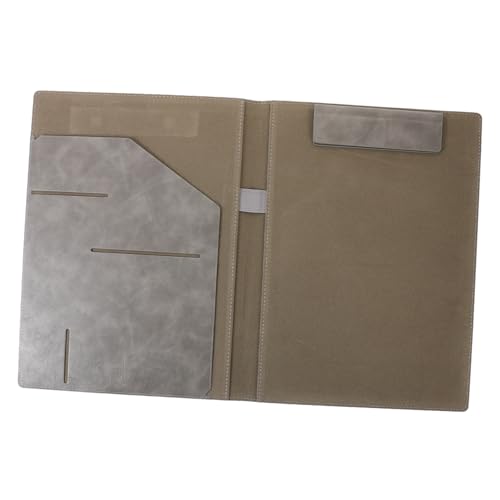 Homoyoyo Dokumentenmappe aus Leder Multifunktionale Business Mappe für Büro Organizer mit Fächern für Karten und Dokumente Design Edelgrau von Homoyoyo