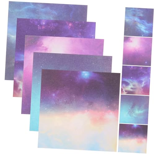 Homoyoyo Doppelseitiges Origami Papier Sternenhimmel Motiv Farbverlauf Bastelpapier für DIY Kunsthandwerk Schulprojekte Umweltfreundlich und Leicht Homoyoyo Doppelseitiges Origami Papier Sternenhimmel Motiv Farbverlauf Bastelpapier für DIY Kunsthandwerk Schulprojekte Umweltfreundlich und Leicht von Homoyoyo