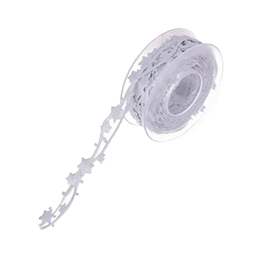 Homoyoyo Druckband mit Fünfzackigem Sternmotiv Langlebiges Polyester geschenkband in Silber Vielseitig für Geschenkverpackung DIY dekoration und Bastelarbeiten Geeignet Leicht Tragbar und Homoyoyo Druckband mit Fünfzackigem Sternmotiv Langlebiges Polyester geschenkband in Silber Vielseitig für Geschenkverpackung DIY dekoration und Bastelarbeiten Geeignet Leicht Tragbar und von Homoyoyo