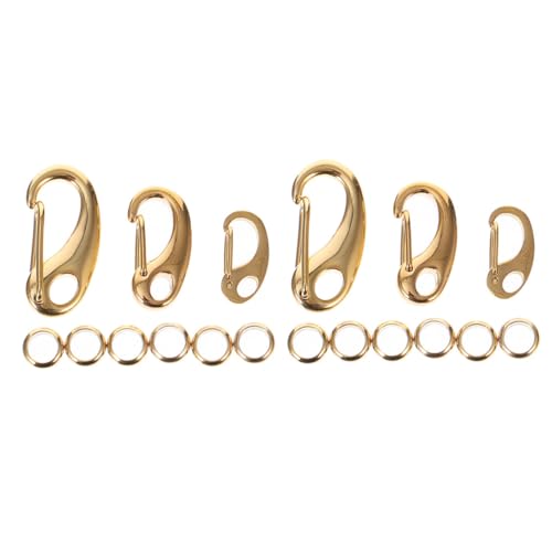 Homoyoyo Edelstahl Lobster Karabiner Verschluss Teiliges Goldfarbig Stark Haltender Schmuckverbinder für DIY Armbänder Schlüsselanhänger Einfach zu Montieren für Schmuckherstellung und von Homoyoyo