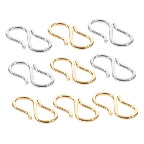 Homoyoyo Edelstahl S Haken Verschluss Metall Schmuckverbinder für DIY Armbänder Halsketten Langlebig Rostfrei Installieren Geeignet für Handgefertigten Schmuck und Anhänger von Homoyoyo