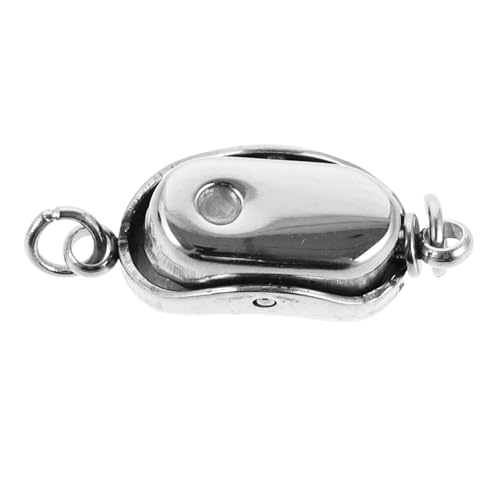 Homoyoyo Edelstahl Schmuckverschluss DIY Metall Kettenverschluss für Halsketten Armbänder Langlebig Leicht Vielseitig Schmuckzubehör Mittelgröße von Homoyoyo