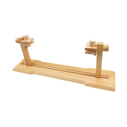Homoyoyo Einstellbarer Holz Stickrahmenhalter aus Buchenholz mit Drehfunktion Verstellbarer Abstand Freihändiger Kreuzstichständer für Tisch Bettnutzung Leichtes und Langlebiges von Homoyoyo