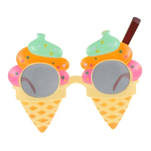 Homoyoyo Eiscreme Sonnenbrille Lustige Partybrille für Geburtstagsfeiern Kreative Sonnenbrillen für Cosplay Witzige Fotos Einzigartiges Design mit Süßem Eiscreme von Homoyoyo