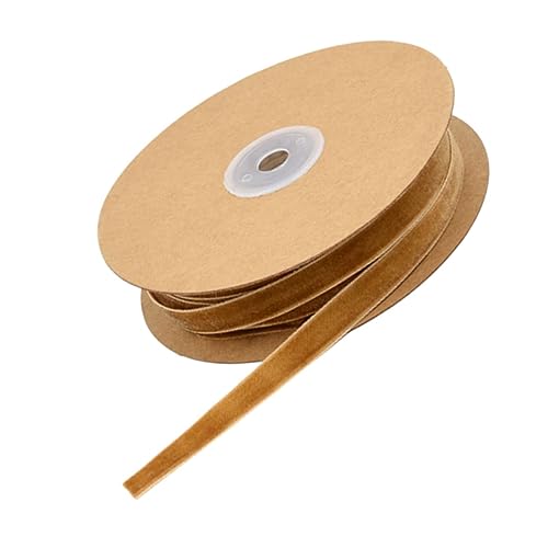 Homoyoyo Elastisches Flockband Dekoratives Geschenkband für DIY Kleidung Haarschmuck und Accessoires Kaffee Farbe für Hochzeiten und Partys von Homoyoyo