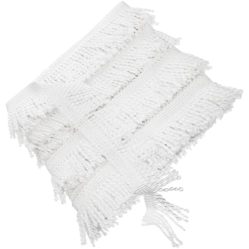 Homoyoyo Elegante Fransenborte Weiß Breit Dekoratives Vorhang quastenband für DIY Nähzubehör für Vorhänge Sofa Wohnaccessoire dekoration von Homoyoyo