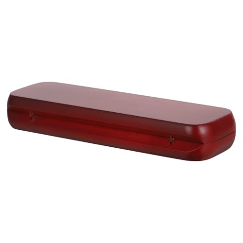 Homoyoyo Elegante Rot Lackierte Aufbewahrung für Zwei Füllfederhalter Stilvoller Schreibtisch Organizer aus Holz für Büro und Sammler von Homoyoyo