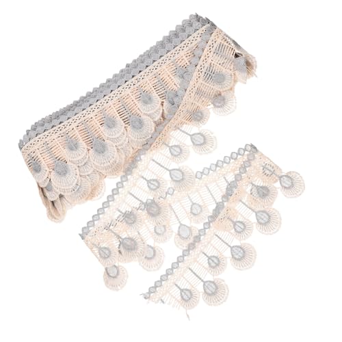 Homoyoyo Eleganter Gardinenbesatz aus Polyester Seide Yards Vielseitiges DIY Vorhangband für Fensterdekoration Einfach zu Schneiden und Falten für Heim und Profi Nutzung von Homoyoyo