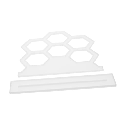 Homoyoyo Epoxidharz Gießform Hexagonal Ohrringhalter DIY Silikonform Schmuck Organizer Mold für Kreative Bastelprojekte Wiederverwendbar Leicht und Glatt von Homoyoyo