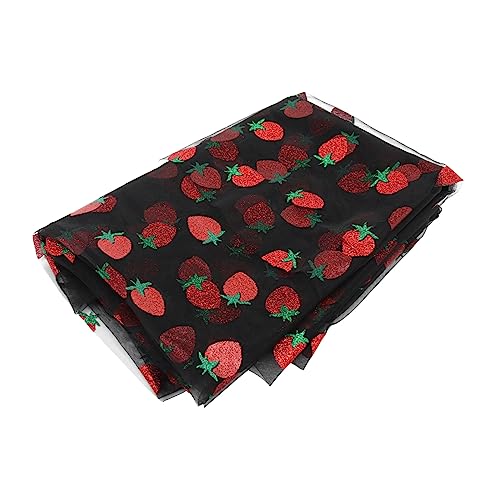 Homoyoyo Erdbeerstoff für DIY Nähprojekte Schwarzer Netzstoff für Handgefertigte Kleidungsstücke Haarschmuck und Bastelideen für Hochzeiten Feste und Homoyoyo Erdbeerstoff für DIY Nähprojekte Schwarzer Netzstoff für Handgefertigte Kleidungsstücke Haarschmuck und Bastelideen für Hochzeiten Feste und von Homoyoyo