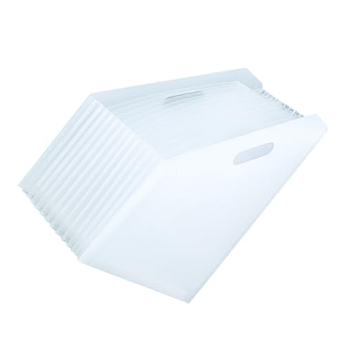 Homoyoyo Erweiterbarer Dateisortierer Transparente Desktop Organizer für Dokumente und Bürobedarf Praktischer Papierspeicher mit Viel Platz für Zeitschriften von Homoyoyo