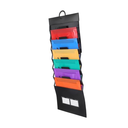 Homoyoyo Erweiterbarer Wand Hänge Organizer Kunststoff Fächer Aktenmappe mit Fächern Bunte Rainbow Akkordeon Mappe für Büro Schulsachen Zuhause von Homoyoyo