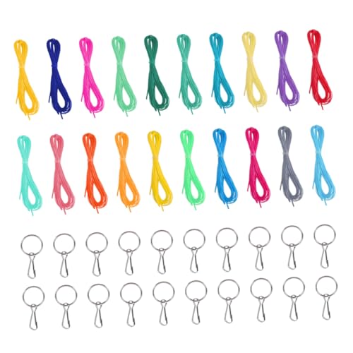 Homoyoyo Farben PVC Kunststoff Flechtschnur DIY Armband Schlüsselanhänger Zubehör für Frauen Mädchen Kreative Bastelmaterialien Bunt Langlebig von Homoyoyo