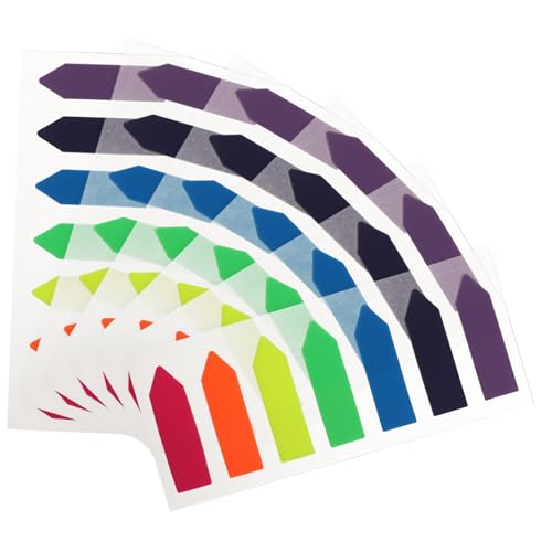 Homoyoyo Farben Selbstklebende Richtungs Haftnotizen Beschreibbare Page Tabs für Bücher Bürobedarf und Schule Praktische Lesemarker Transparente Haftmarker für Notizen und von Homoyoyo
