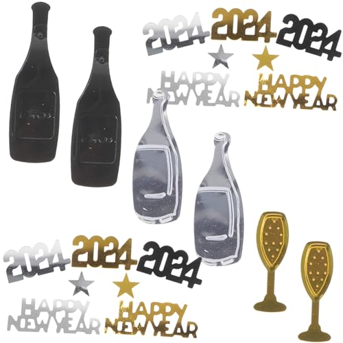 Homoyoyo Festliche Konfetti Deko für Silvester Tischdeko Multifunktional für Partys Glitzernde Dekorationen für Feiern und DIY Projekte von Homoyoyo