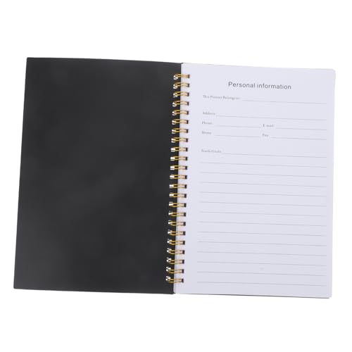 Homoyoyo Finanzplanungsbuch Budgetbindemittel Budgetplaner Täglich Haushaltsplaner Notizbuch Haushaltsbuch Für Unternehmen Budget-notizblock Budgetbücher Budgetorganisator Schwarz Papier von Homoyoyo