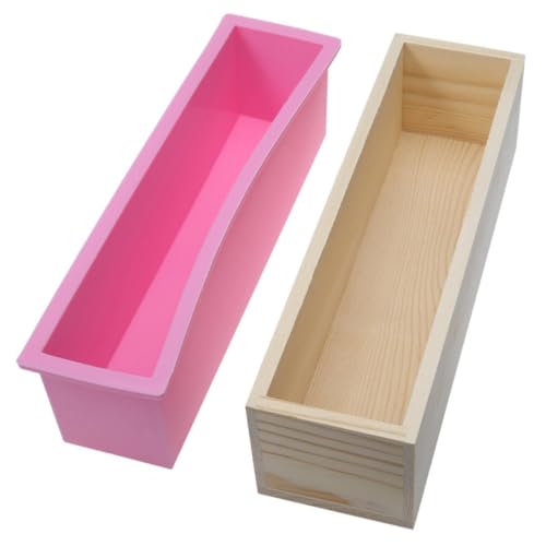 Homoyoyo Flexible Große Silikon seifenform Rechteckig mit Holzbox Hitzebeständig Antihaftbeschichtet für DIY Seifen Kuchen Brot Gelatine und Schokolade Spülmaschinenfest Zufällige Farbe Homoyoyo Flexible Große Silikon seifenform Rechteckig mit Holzbox Hitzebeständig Antihaftbeschichtet für DIY Seifen Kuchen Brot Gelatine und Schokolade Spülmaschinenfest Zufällige Farbe von Homoyoyo