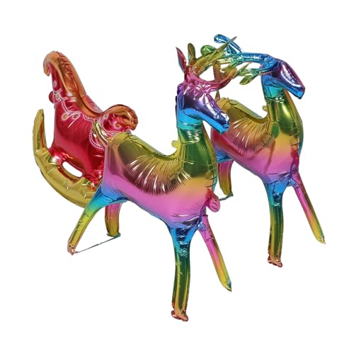 Homoyoyo Folienballon Rentier und Schlitten Weihnachtsdeko Langlebig Schnell Aufblasbar Farbverlaufendes Design für Weihnachtsfeier und Festliche Partydekoration Homoyoyo Folienballon Rentier und Schlitten Weihnachtsdeko Langlebig Schnell Aufblasbar Farbverlaufendes Design für Weihnachtsfeier und Festliche Partydekoration von Homoyoyo