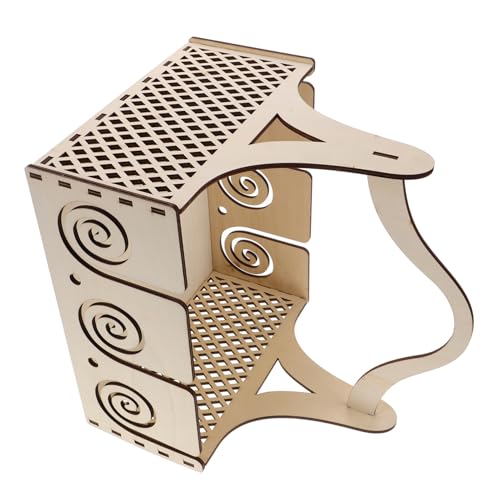 Homoyoyo Garnspender platzsparende aufbewahrung Garn Ball Halter aufbewahrung für stricknadeln Großer Garnorganizer schnell wolle praktischer Garn-Organizer garnknäuel halter hölzern Beige von Homoyoyo