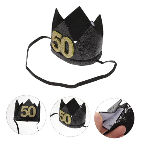Homoyoyo Geburtstag Partyhut Schwarz Gold Krone Design Jahre Dekorative Mütze Kreative Kopfbedeckung für Erwachsene Festliche Feier Homoyoyo Geburtstag Partyhut Schwarz Gold Krone Design Jahre Dekorative Mütze Kreative Kopfbedeckung für Erwachsene Festliche Feier von Homoyoyo