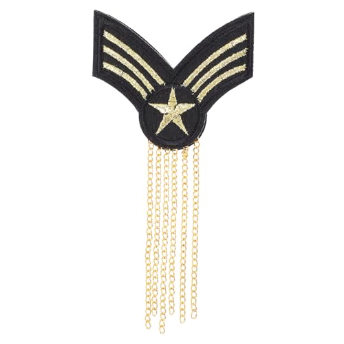 Homoyoyo Gentlemen Schulterklappe mit Mehrlagigen Quasten Langlebiges Eisen und Stoffstickerei Design Epaulette für Kostüme Uniformen und Festliche Anlässe von Homoyoyo