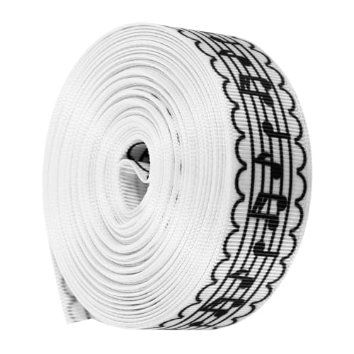 Homoyoyo Geschenkband Gerippt mit Notenmuster Dekoratives Verpackungsband für Geschenkboxen Blumensträuße Kuchen DIY Bastelband Leicht Tragbar und Vielseitig Einsetzbar Homoyoyo Geschenkband Gerippt mit Notenmuster Dekoratives Verpackungsband für Geschenkboxen Blumensträuße Kuchen DIY Bastelband Leicht Tragbar und Vielseitig Einsetzbar von Homoyoyo