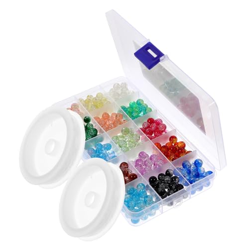 Homoyoyo Glasperlen mit Faden DIY Schmuckperlen Bastelperlen für Armbänder Ohrringe Halsketten Handgefertigt Praktisch und Vielseitig von Homoyoyo