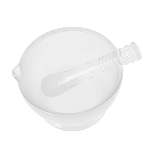 Homoyoyo Glasstößel Set Robuste und Schalenkombination für Küche und Labor Ergonomisches Design Rutschfester Boden zum Mahlen von Gewürzen und Kräutern von Homoyoyo