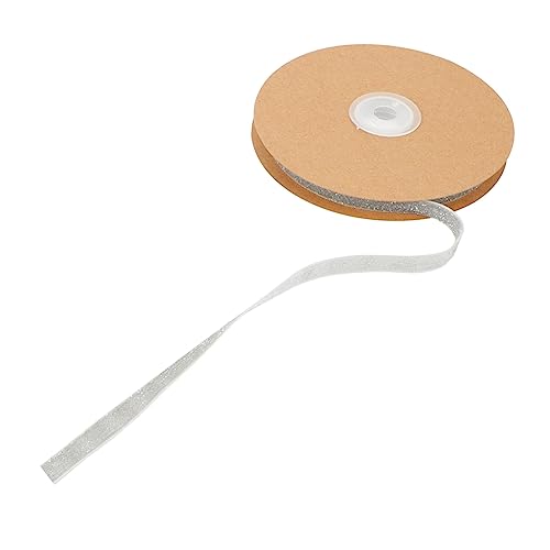Homoyoyo Glitzerndes DIY Samtband Geschenkband für Nähen und Dekoration Silbergraues Bastelband für Geschenkverpackungen und Bühnenkostüme Leicht zu Schneiden und Vielseitig Einsetzbar von Homoyoyo
