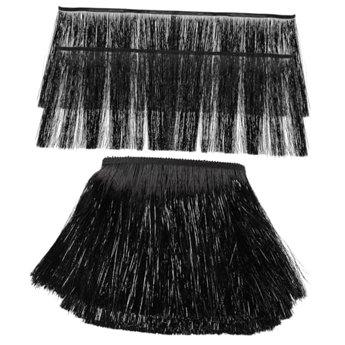 Homoyoyo Gold silber Pet Tinsel Fransenborte Langlebige Feine Bastelfransen Weiche Nähfransen für DIY Kostüme Tanzdekoration Waschbeständig Glatte Oberfläche Kreative Robuste von Homoyoyo
