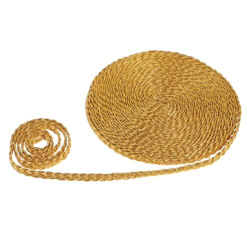 Homoyoyo Goldene Fransenborte zum Nähen Dekoratives DIY band für Kleidung und Rockverzierung Feine Spitzenborte für Handarbeit Ausreichend für Vielseitige Schmuckgestaltung von Homoyoyo
