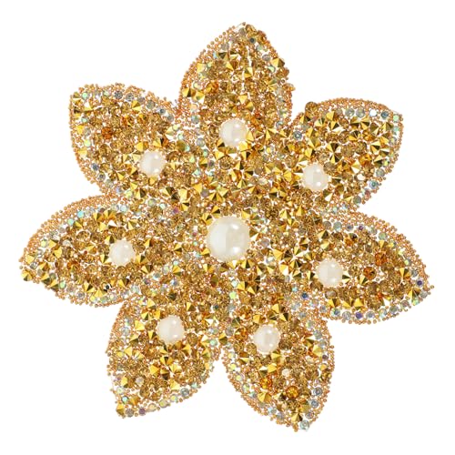 Homoyoyo Goldene Strass Applikation DIY Patches für Kleidung Eisen Blumenförmige Dekoration Verarbeitung Langlebig für Bastelprojekte Homoyoyo Goldene Strass Applikation DIY Patches für Kleidung Eisen Blumenförmige Dekoration Verarbeitung Langlebig für Bastelprojekte von Homoyoyo
