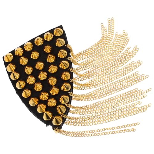 Homoyoyo Goldene Vintage Schulterklappen mit Quasten und Nieten Modisches Epaulett Abzeichen für Uniformen und Kostüme Robustes Legierungsmaterial Dekorative Schulterarmband Veredelung Homoyoyo Goldene Vintage Schulterklappen mit Quasten und Nieten Modisches Epaulett Abzeichen für Uniformen und Kostüme Robustes Legierungsmaterial Dekorative Schulterarmband Veredelung von Homoyoyo