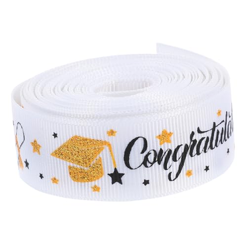 Homoyoyo Graduationssatinband Breit Geschenkband für Geschenkverpackung Partydekoration DIY Bastelbedarf Schleifen für Blumensträuße und Geschenkboxen von Homoyoyo