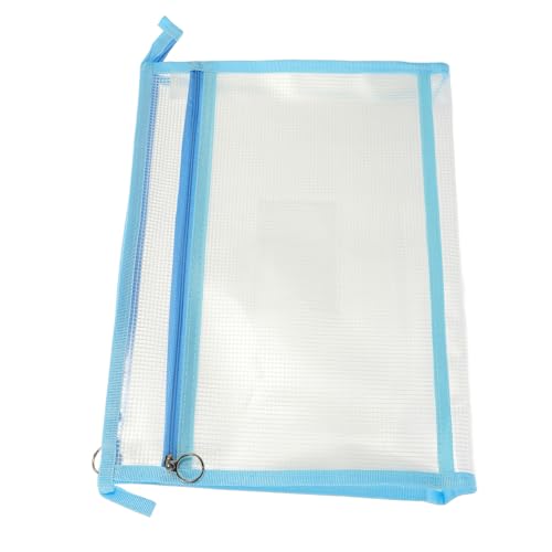 Homoyoyo Große Mesh Netztasche mit Reißverschluss Doppelstöckige Transparente Aufbewahrungstasche für Dokumente und Prüfungsunterlagen Reißfest und Verschließbar für Schüler und Bürobedarf von Homoyoyo