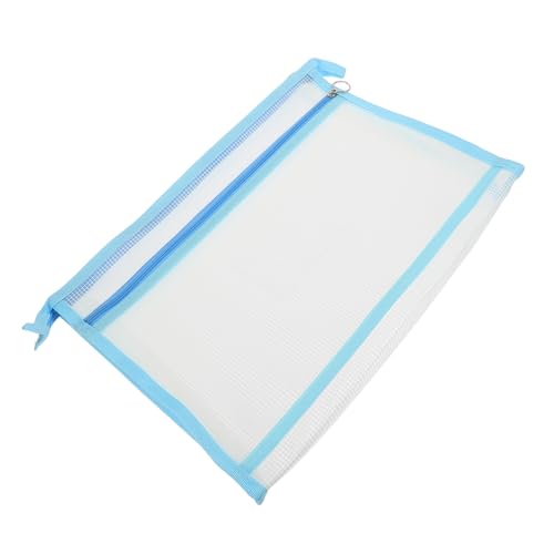 Homoyoyo Große Mesh Reißverschluss Tasche Doppellagig Verstärkt Dateiorganizer für Schule Büro Reise Praktische Dokumentenmappe Vielseitig Einsetzbar Blau Homoyoyo Große Mesh Reißverschluss Tasche Doppellagig Verstärkt Dateiorganizer für Schule Büro Reise Praktische Dokumentenmappe Vielseitig Einsetzbar Blau von Homoyoyo