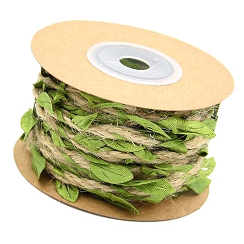 Homoyoyo Grünes Blattband Juteband Geflochtene Dekoration Langlebig Wiederverwendbar für Garten DIY Geschenkverpackung Party Deko Girlande Künstlich von Homoyoyo